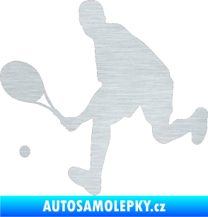 Samolepka Tenista 007 levá škrábaný hliník