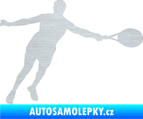 Samolepka Tenista 009 pravá škrábaný hliník