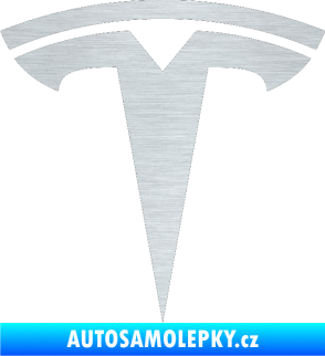 Samolepka Tesla - znak škrábaný hliník