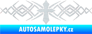 Samolepka Tetování 080 kříž škrábaný hliník