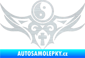 Samolepka Tetování 115 Jin a jang škrábaný hliník