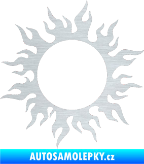 Samolepka Tetování 116 slunce s plameny škrábaný hliník