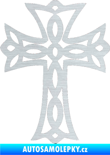 Samolepka Tetování 191 kříž škrábaný hliník