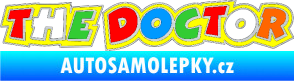 Samolepka The Doctor barevná - Valentino Rossi škrábaný hliník