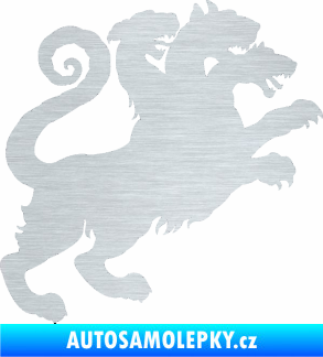 Samolepka Trojhlavý pes kerberos 002 pravá škrábaný hliník
