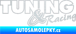 Samolepka Tuning racing obrys škrábaný hliník