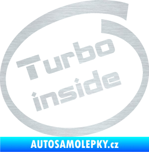Samolepka Turbo inside škrábaný hliník