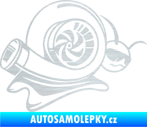 Samolepka Turbo šnek 004 pravá škrábaný hliník