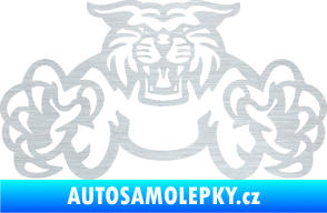 Samolepka Tygr 006 škrábaný hliník