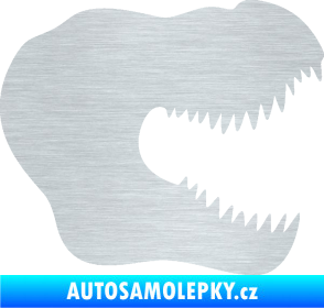 Samolepka Tyrannosaurus Rex lebka 001 pravá škrábaný hliník