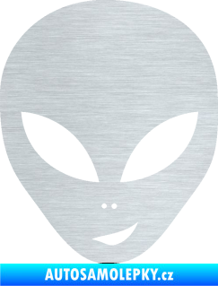 Samolepka UFO 003 pravá škrábaný hliník