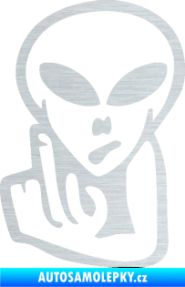 Samolepka UFO 008 levá škrábaný hliník
