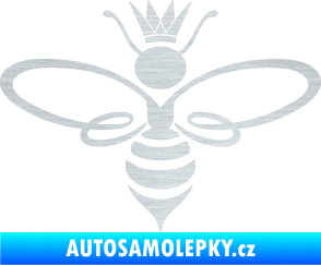 Samolepka Včela 004 královna škrábaný hliník