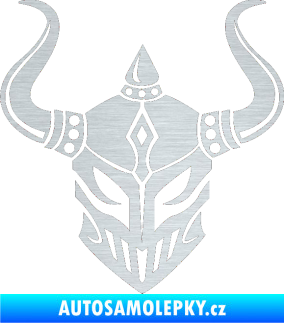 Samolepka Vikingská helma škrábaný hliník