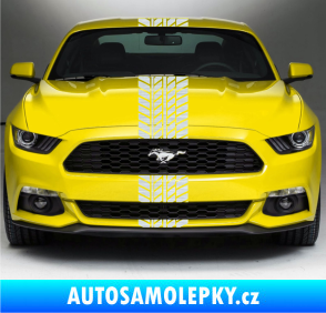 Samolepka Viper stopa 001 24 cm škrábaný hliník