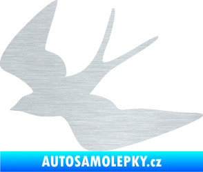 Samolepka Vlaštovka 001 levá škrábaný hliník