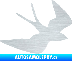Samolepka Vlaštovka 001 pravá škrábaný hliník