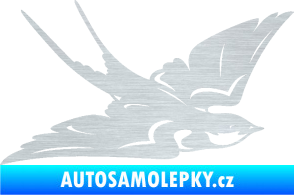 Samolepka Vlaštovka 002 pravá škrábaný hliník