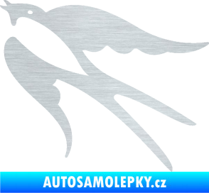 Samolepka Vlaštovka 003 levá škrábaný hliník