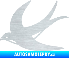 Samolepka Vlaštovka 004 levá škrábaný hliník