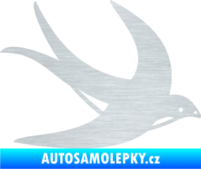Samolepka Vlaštovka 004 pravá škrábaný hliník