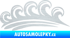 Samolepka Vlny 001 pravá moře škrábaný hliník