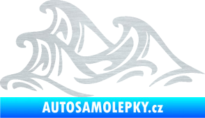 Samolepka Vlny 005 levá moře škrábaný hliník