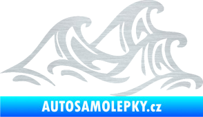 Samolepka Vlny 005 pravá moře škrábaný hliník