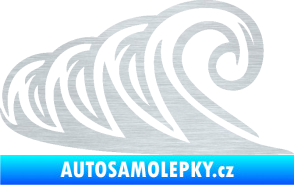 Samolepka Vlny 006 levá moře škrábaný hliník
