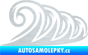 Samolepka Vlny 006 pravá moře škrábaný hliník