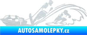 Samolepka Vodní lyžování a surf levá škrábaný hliník