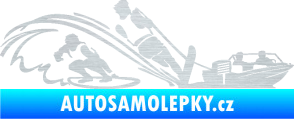 Samolepka Vodní lyžování a surf pravá škrábaný hliník