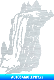Samolepka Vodopád levá krajina škrábaný hliník
