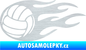 Samolepka Volejbalový míč 002 levá škrábaný hliník