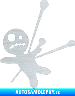 Samolepka Voodoo panenka 002 levá škrábaný hliník