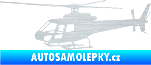 Samolepka Vrtulník 002 levá helikoptéra škrábaný hliník