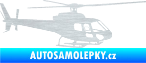 Samolepka Vrtulník 002 pravá helikoptéra škrábaný hliník
