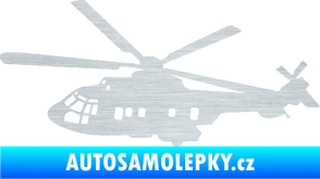 Samolepka Vrtulník 003 levá helikoptéra škrábaný hliník