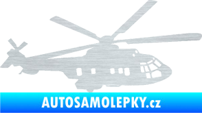 Samolepka Vrtulník 003 pravá helikoptéra škrábaný hliník