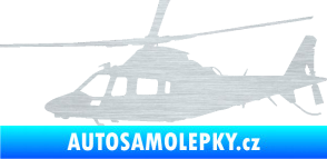 Samolepka Vrtulník 004 levá helikoptéra škrábaný hliník