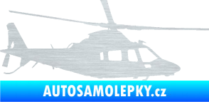 Samolepka Vrtulník 004 pravá helikoptéra škrábaný hliník