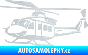 Samolepka Vrtulník 010 levá helikoptéra škrábaný hliník