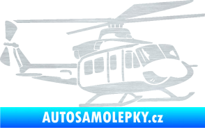 Samolepka Vrtulník 010 pravá helikoptéra škrábaný hliník