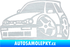 Samolepka VW Golf 3 karikatura levá škrábaný hliník