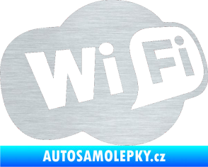 Samolepka Wifi 002 škrábaný hliník