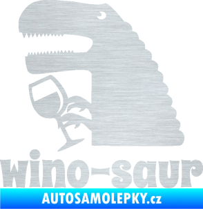 Samolepka Wino - saur 001 levá vínečko škrábaný hliník
