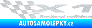 Samolepka X1 limited edition levá škrábaný hliník