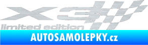 Samolepka X3 limited edition pravá škrábaný hliník