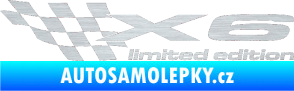 Samolepka X6 limited edition levá škrábaný hliník