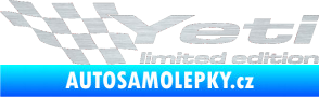 Samolepka Yeti limited edition levá škrábaný hliník